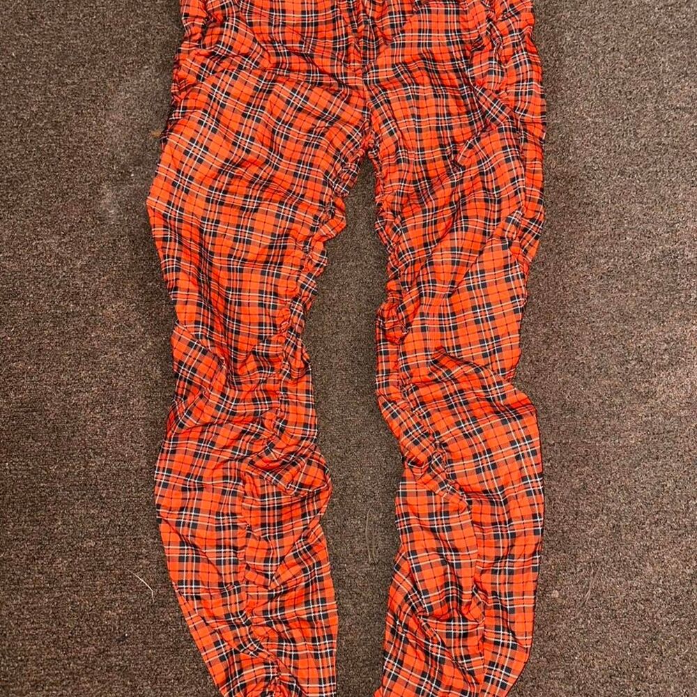 Love-j Women's Orange and Red Trousers
